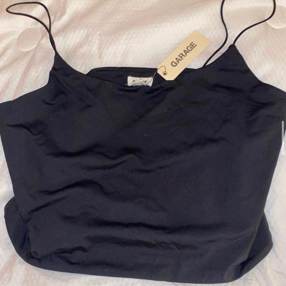 Black cropped cami from GARAGE